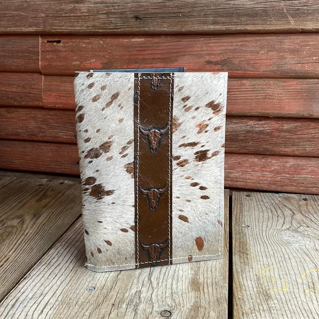 064 Small Notepad Cover - Rosegold Acid w/ Mahogany Skulls
