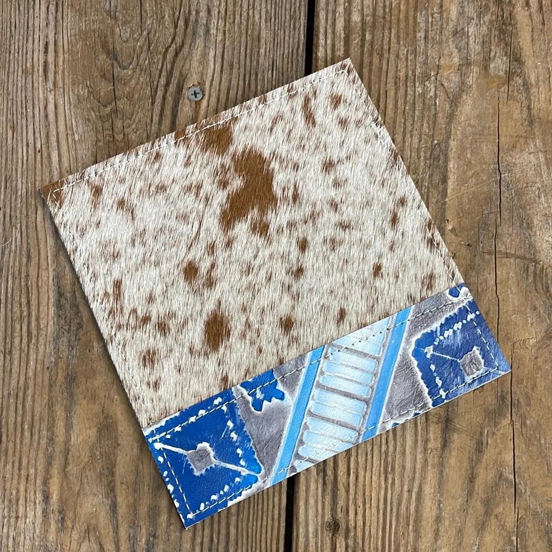 080 Checkbook Cover - Longhorn w/ Rocky Mountain Navajo