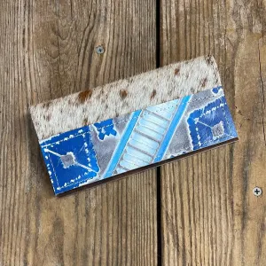 080 Checkbook Cover - Longhorn w/ Rocky Mountain Navajo