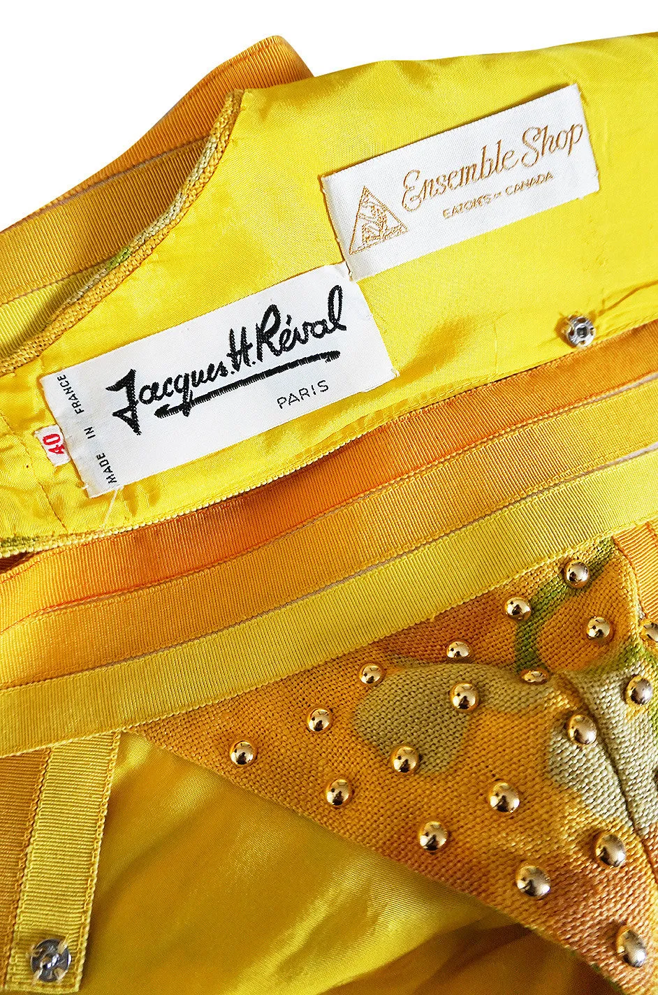 1960s Couturier Jacques H. Reval Studded Halter Dress