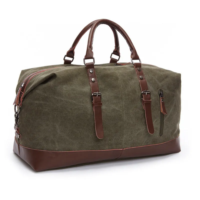 2025 style canvas travel bag outdoor duffel bag large capacity men's and women's leisure bag shoulder crossbody handbag