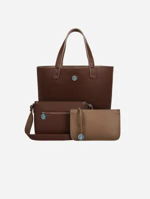 3 Vegan Leather Bags in 1 | Brown & Beige