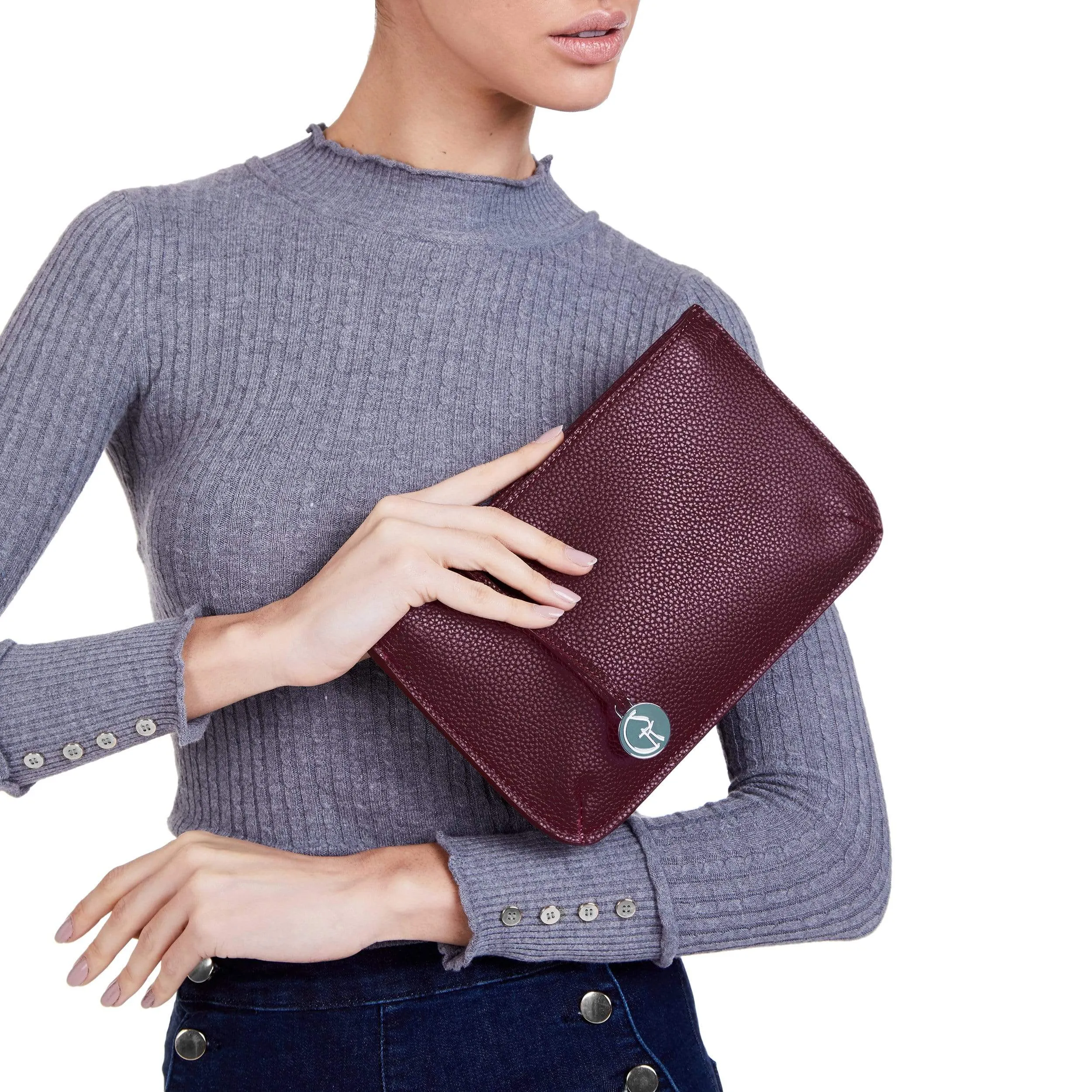 3 Vegan Leather Bags in 1 | Navy & Burgundy