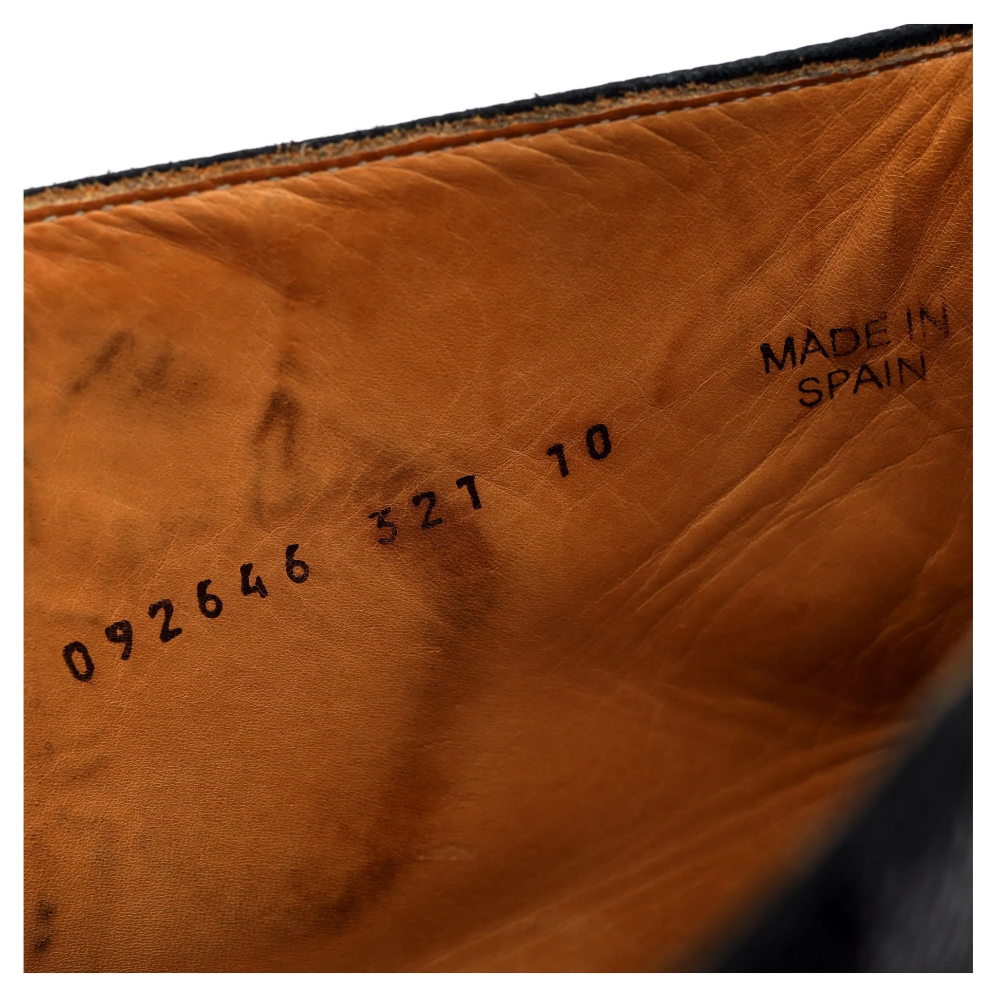 '321' Black Grain Leather Boots UK 10
