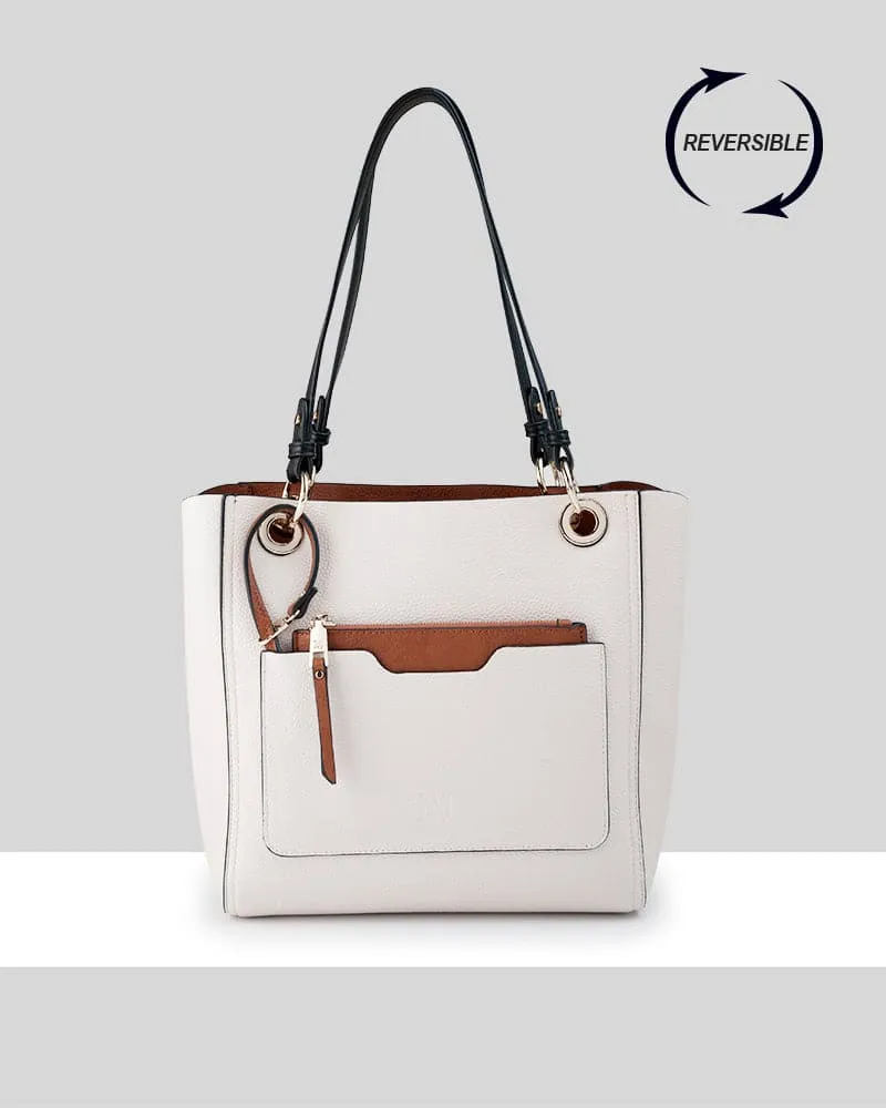 4 in 1 Reversible Tote, Crossbody Bag & Zip Purse