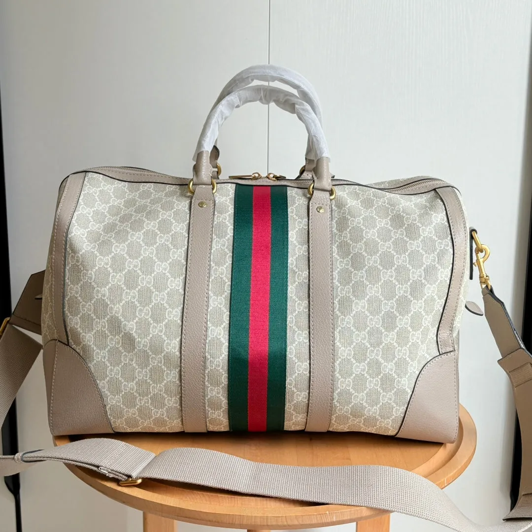 5 Color - Monogram Canvas Duffel Bag with Stripe