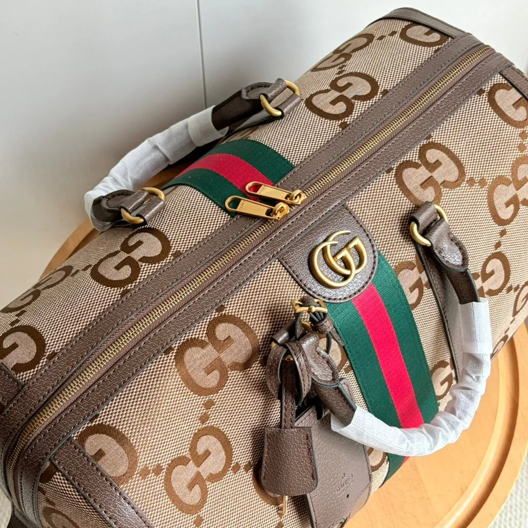 5 Color - Monogram Canvas Duffel Bag with Stripe