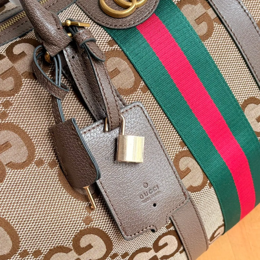5 Color - Monogram Canvas Duffel Bag with Stripe