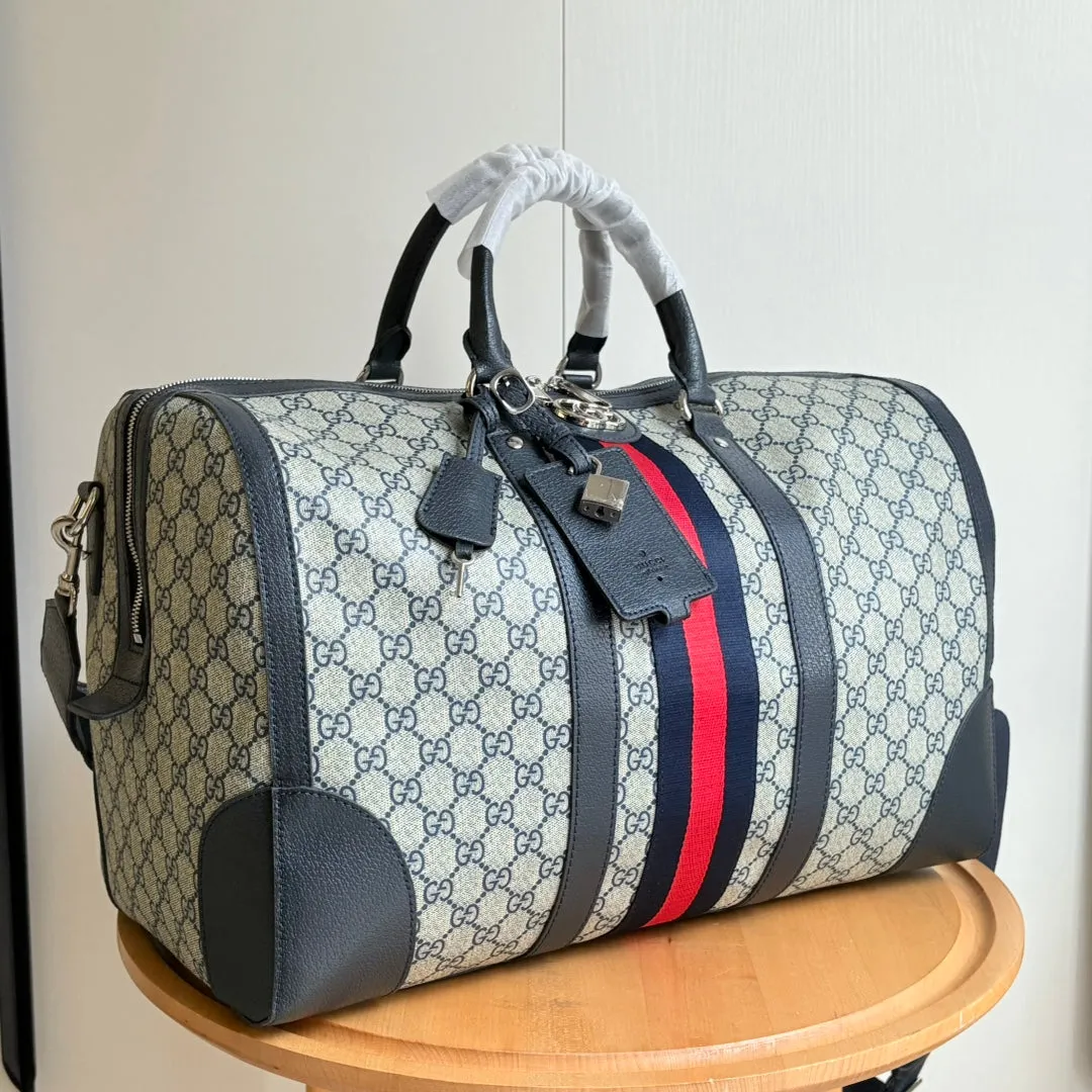 5 Color - Monogram Canvas Duffel Bag with Stripe