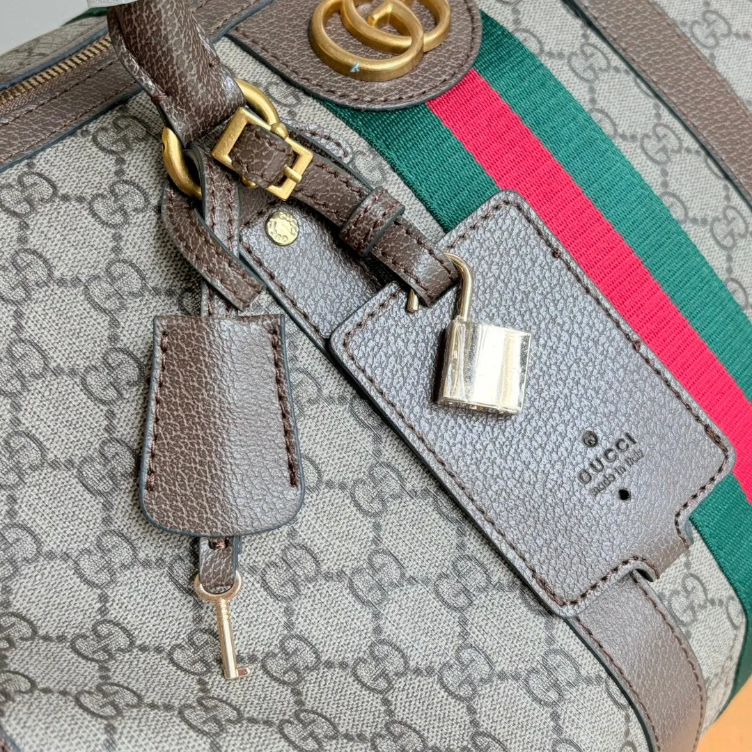 5 Color - Monogram Canvas Duffel Bag with Stripe