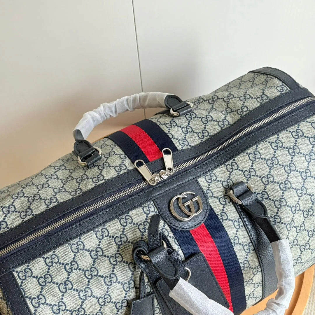 5 Color - Monogram Canvas Duffel Bag with Stripe