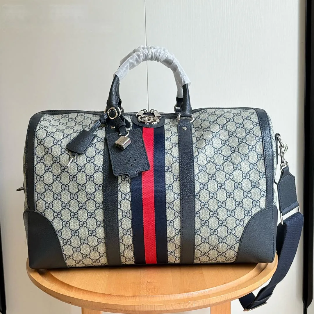 5 Color - Monogram Canvas Duffel Bag with Stripe