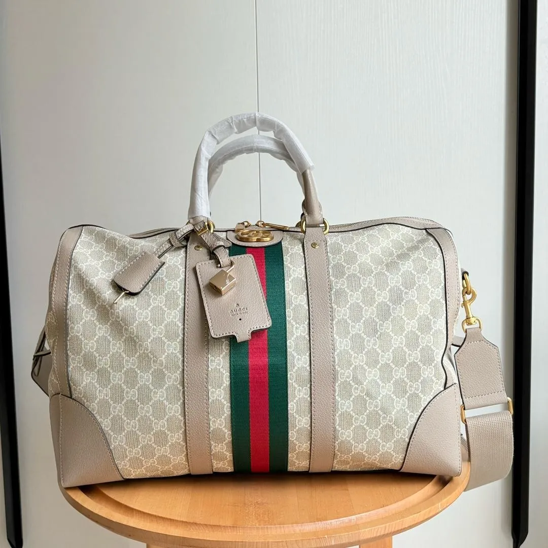 5 Color - Monogram Canvas Duffel Bag with Stripe