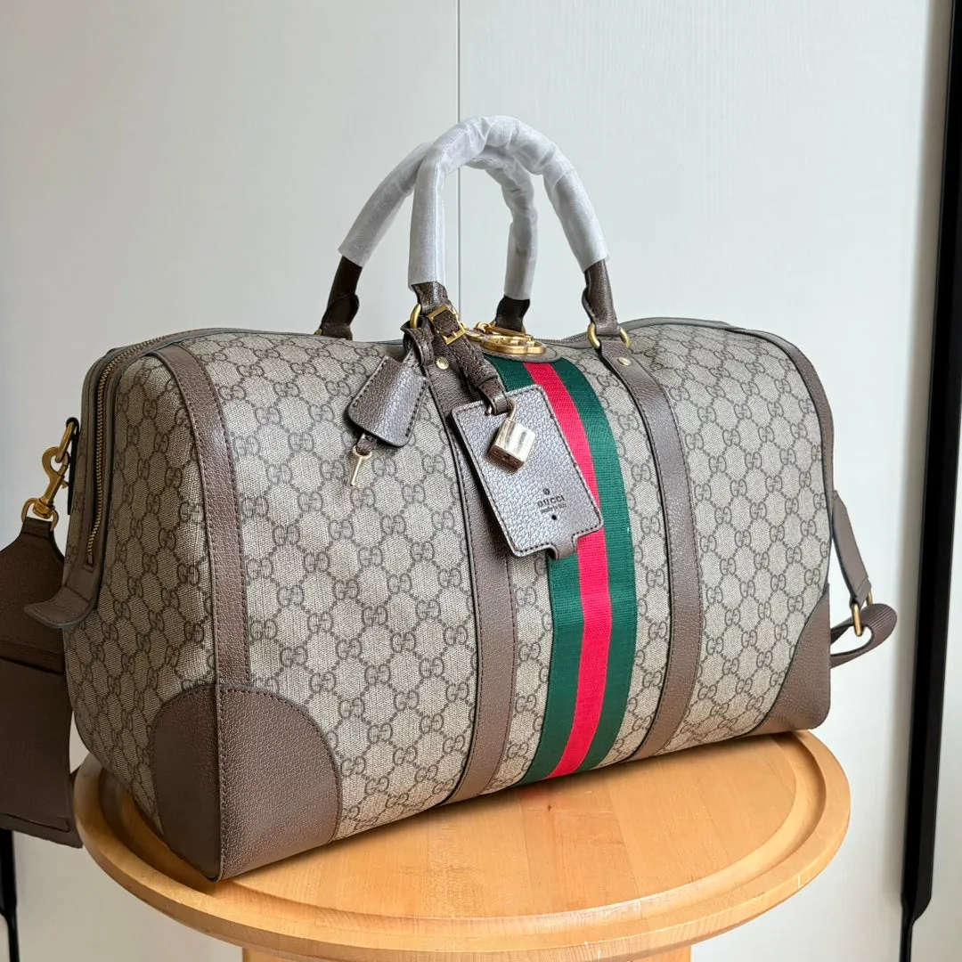 5 Color - Monogram Canvas Duffel Bag with Stripe