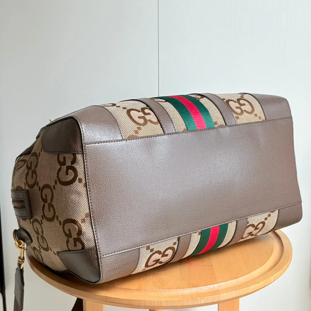 5 Color - Monogram Canvas Duffel Bag with Stripe