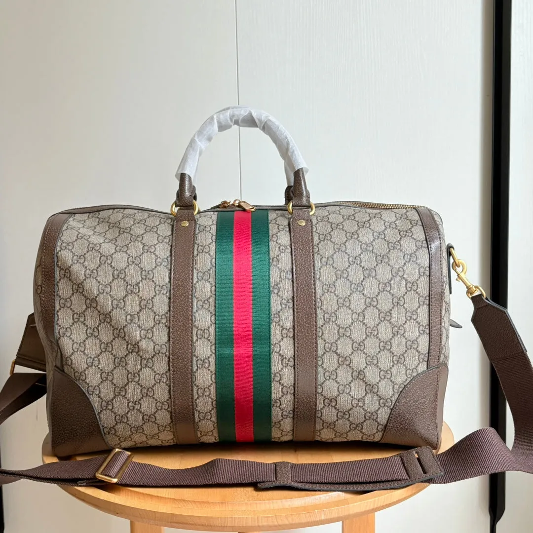 5 Color - Monogram Canvas Duffel Bag with Stripe