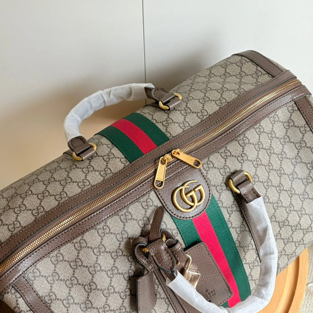 5 Color - Monogram Canvas Duffel Bag with Stripe