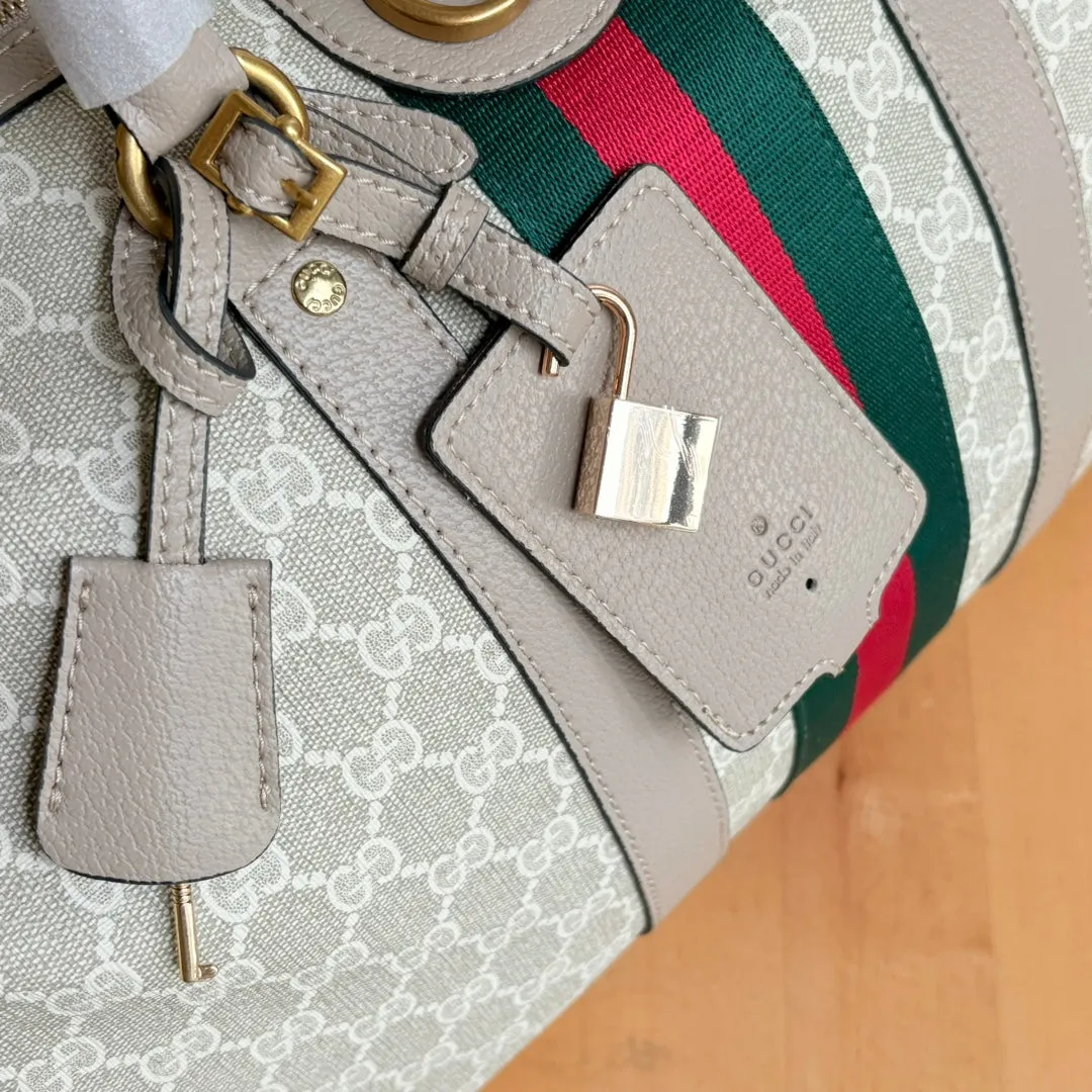 5 Color - Monogram Canvas Duffel Bag with Stripe