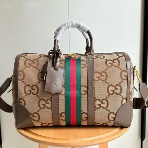 5 Color - Monogram Canvas Duffel Bag with Stripe