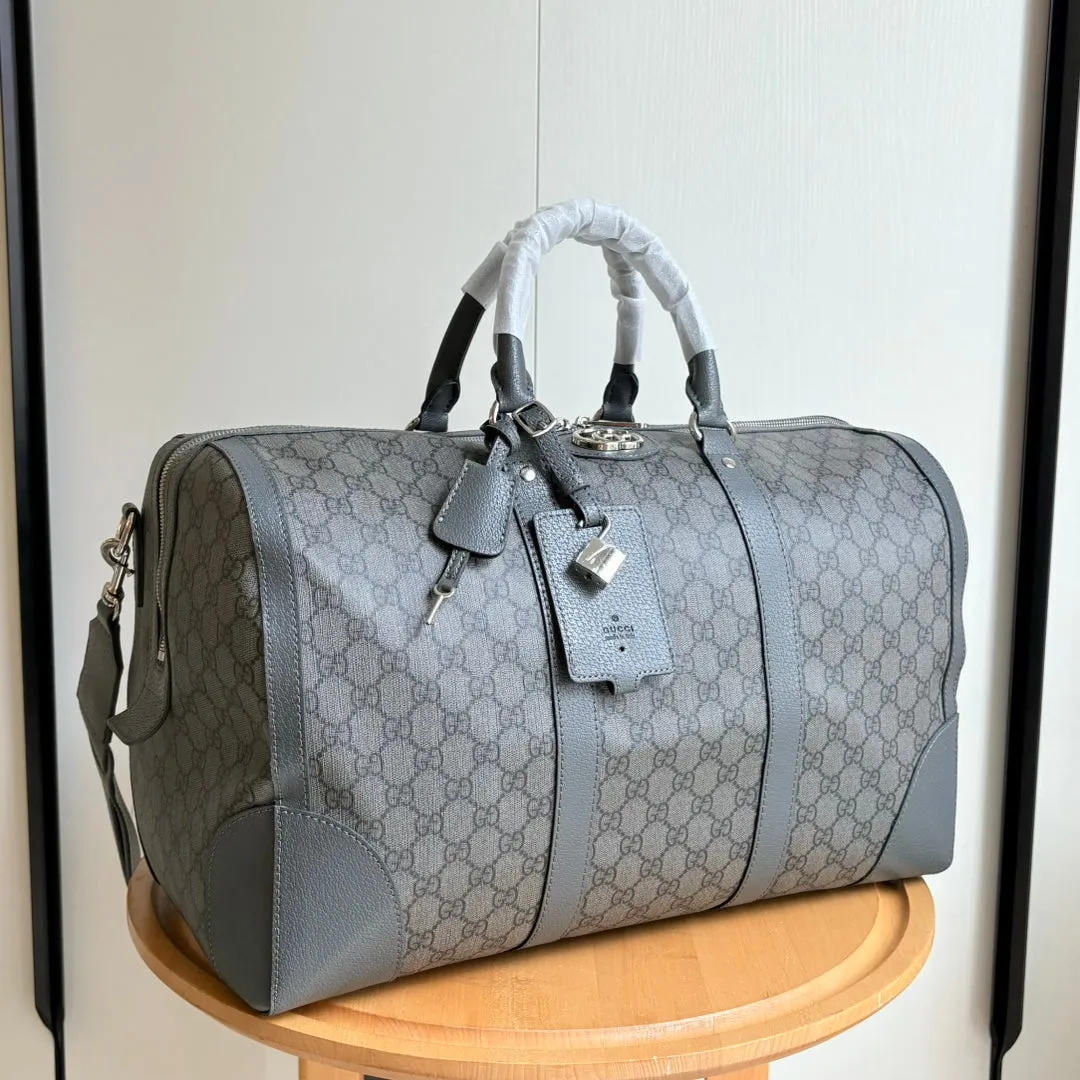 5 Color - Monogram Canvas Duffel Bag with Stripe