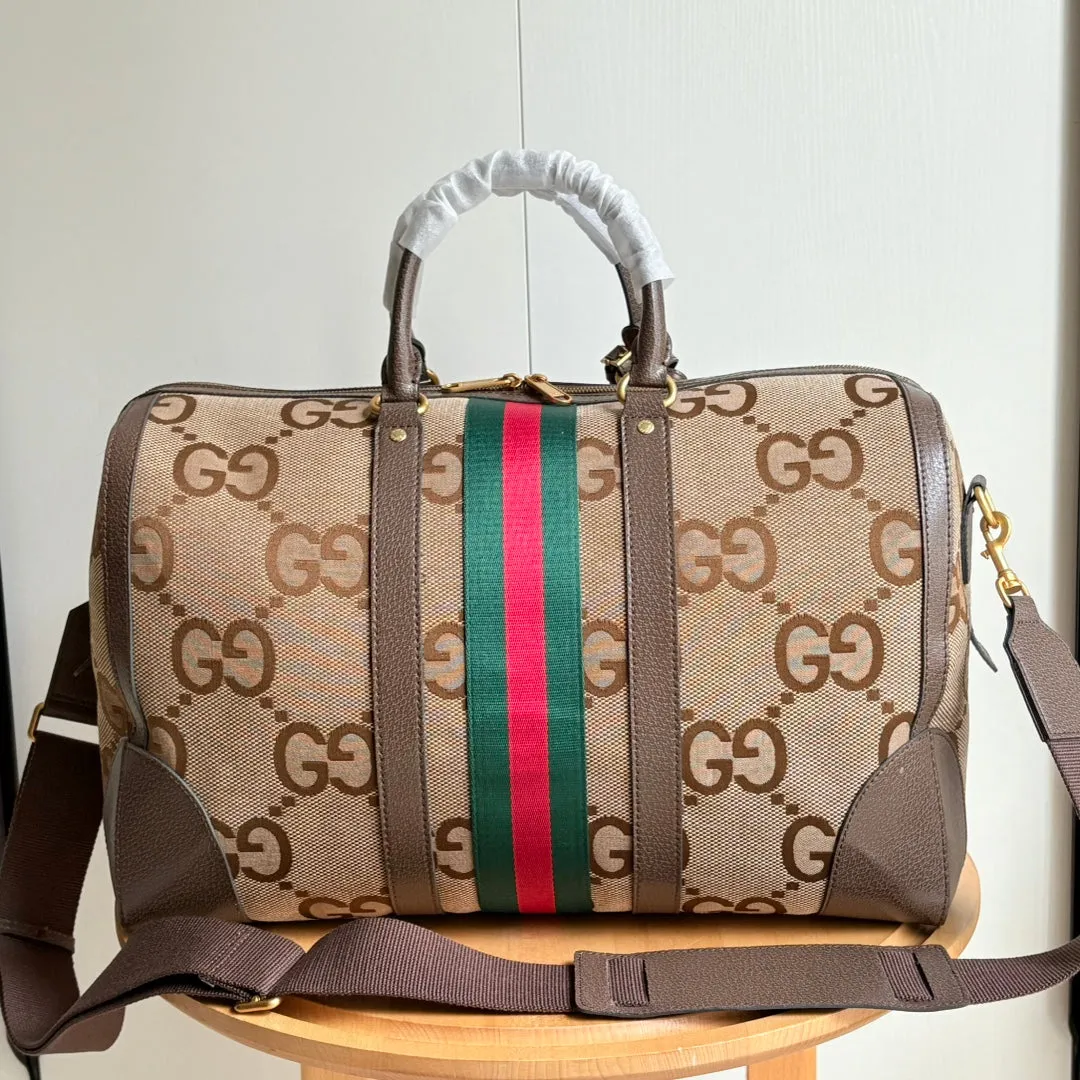 5 Color - Monogram Canvas Duffel Bag with Stripe