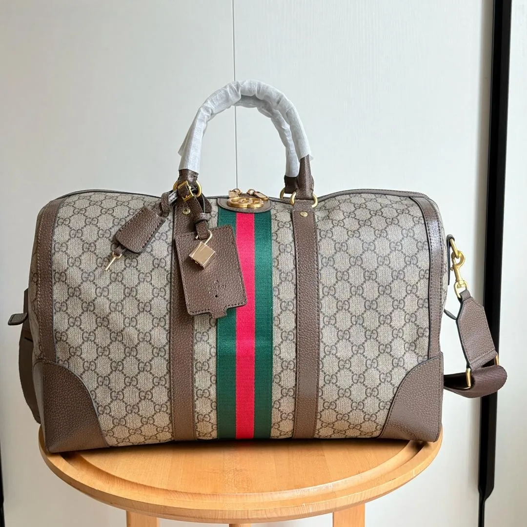 5 Color - Monogram Canvas Duffel Bag with Stripe