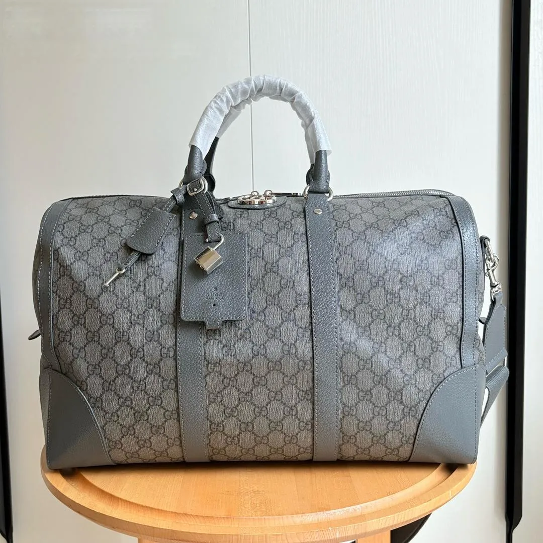 5 Color - Monogram Canvas Duffel Bag with Stripe