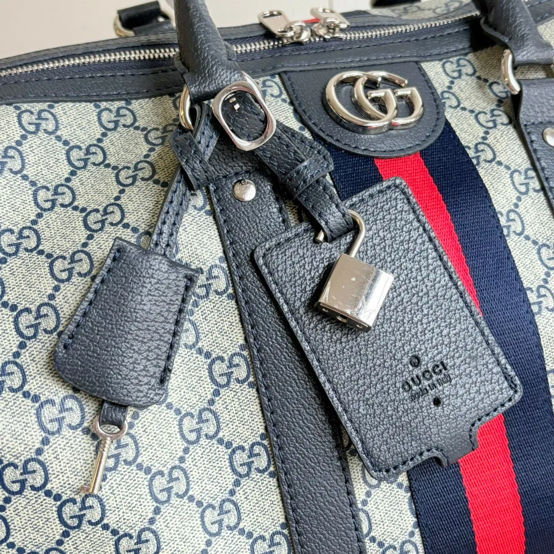 5 Color - Monogram Canvas Duffel Bag with Stripe