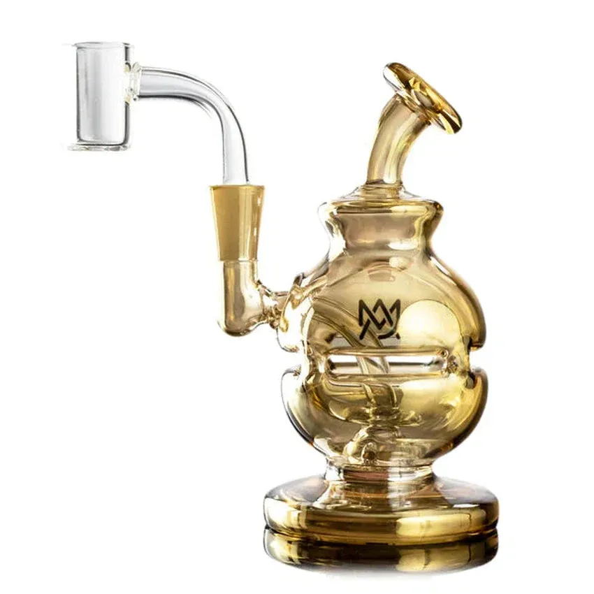 5" Mj Arsenal Royale Mini Dab Rig - Gold or Clear - (1 Count)