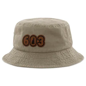 603 New Hampshire Leather Patch Bucket Hat