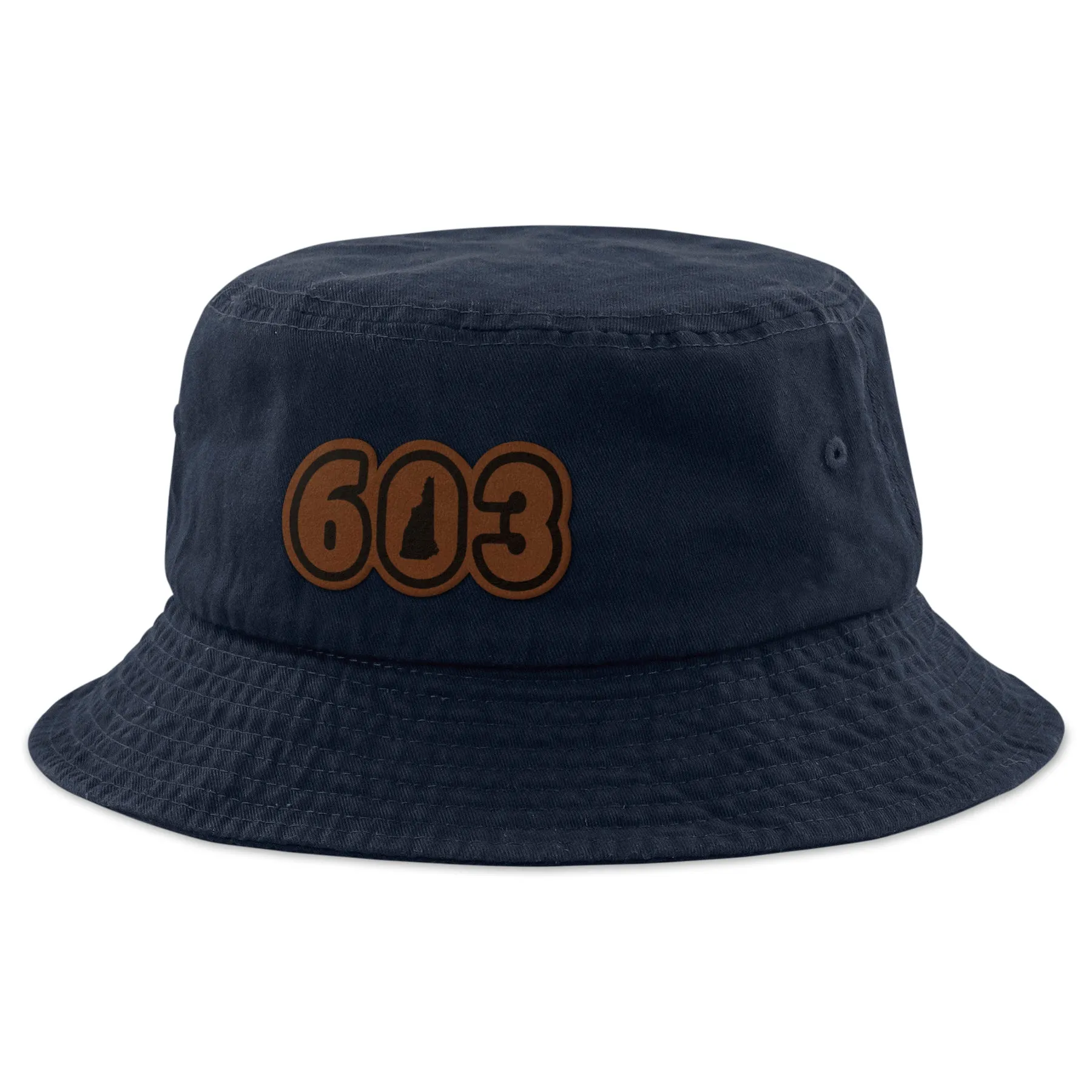 603 New Hampshire Leather Patch Bucket Hat