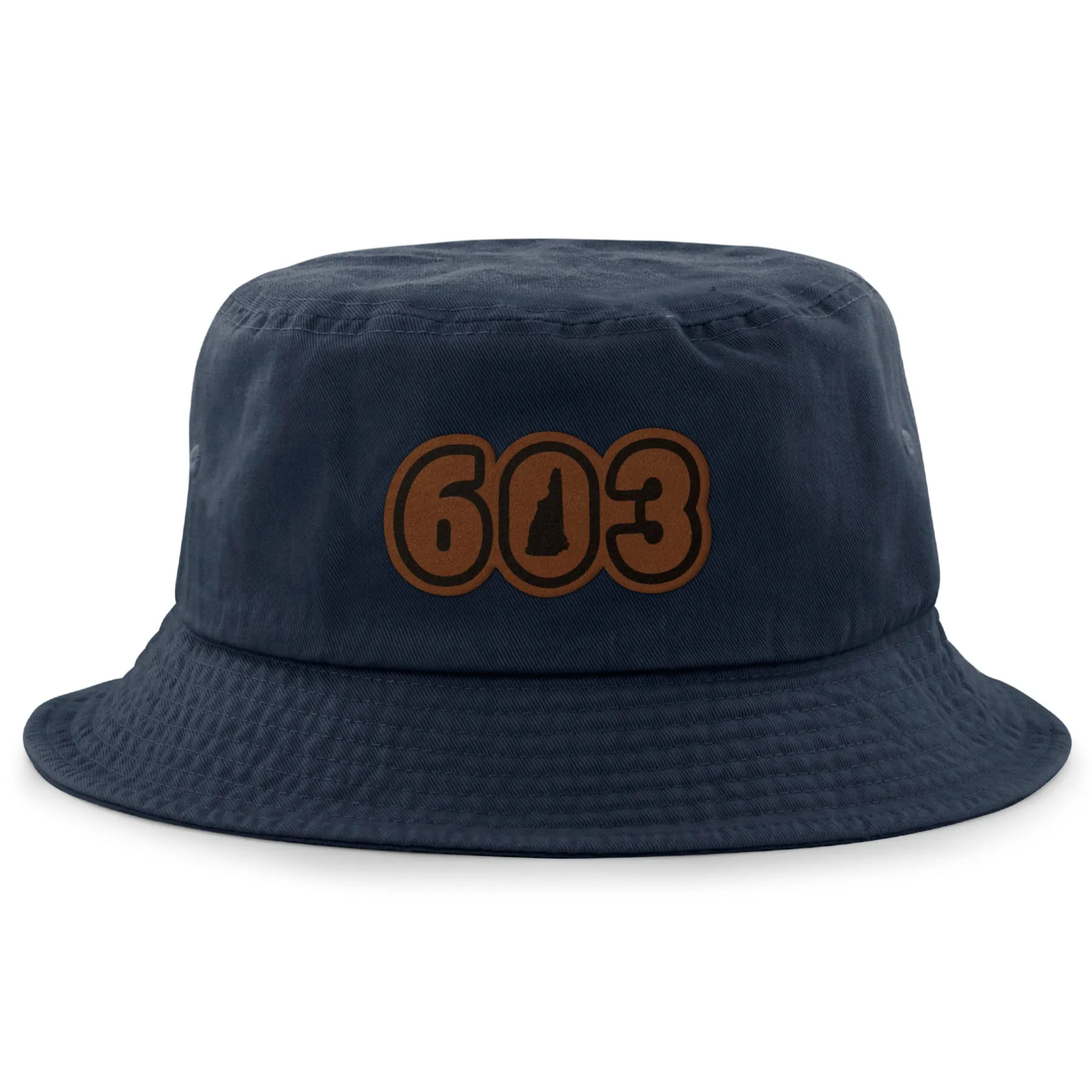 603 New Hampshire Leather Patch Bucket Hat