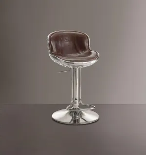Acme Furniture Brancaster Adjustable Armless Swivel Stool in Vintage Brown (Set of 2) 96556