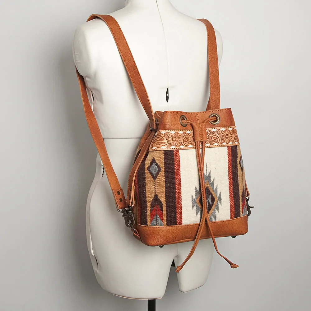 ADBG862B American Darling Hand Tooled Saddle Blanket Genuine Leather Women Bag Western Handbag Purse
