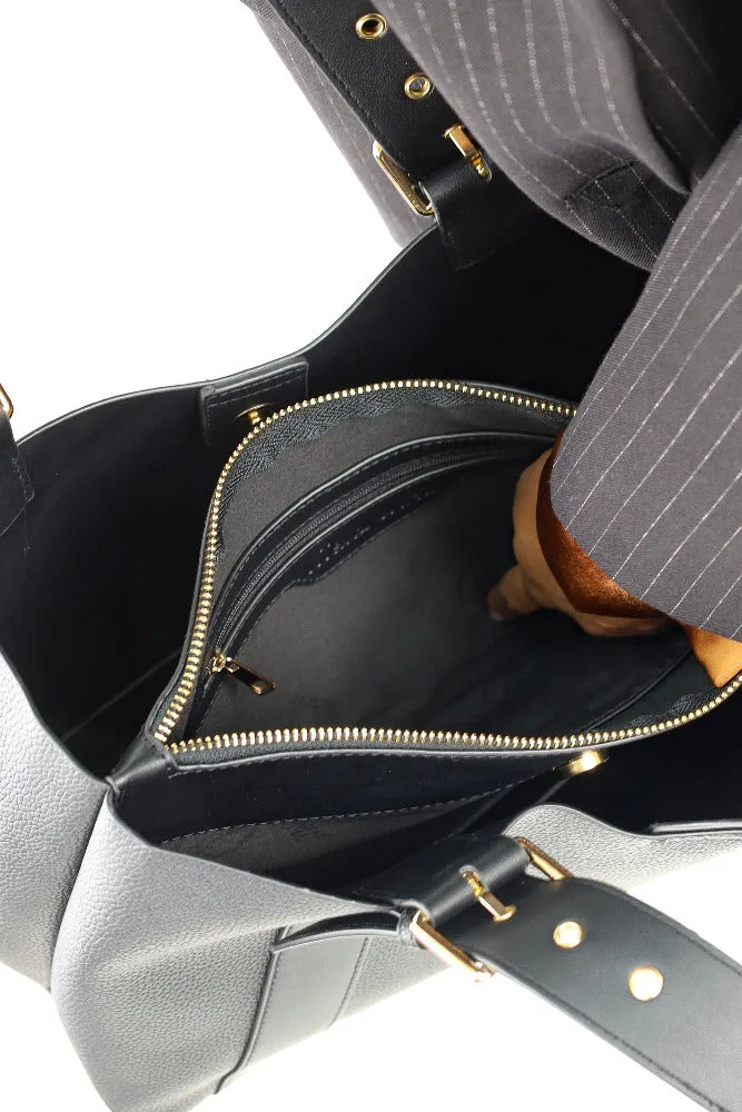 Adjustable Strap Pebble Leather Satchel