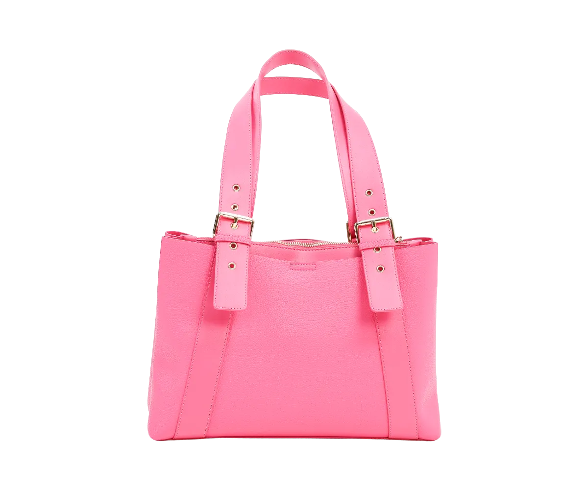 Adjustable Strap Pebble Leather Satchel