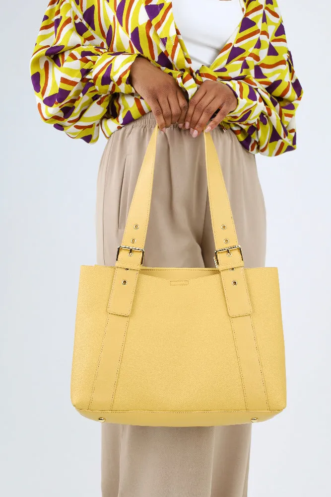 Adjustable Strap Pebble Leather Satchel
