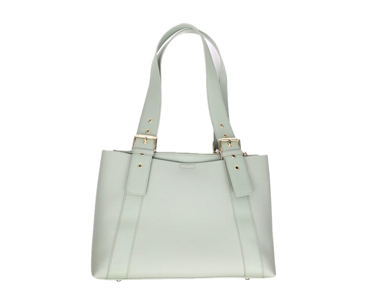 Adjustable Strap Pebble Leather Satchel