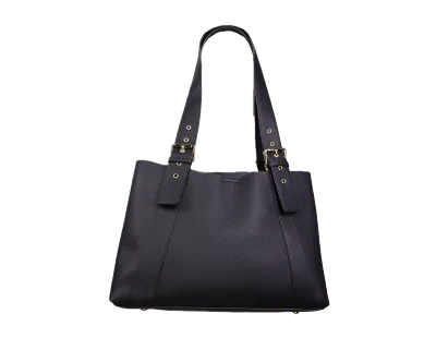 Adjustable Strap Pebble Leather Satchel
