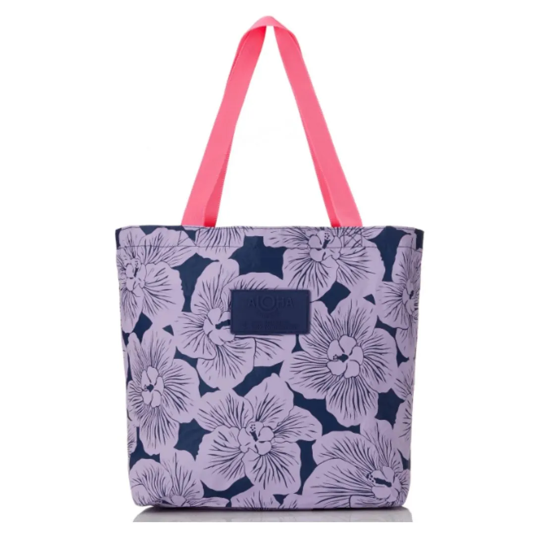 Aloha Reversible Tote Purau by Hinatea Boosie in Lilac/Navy