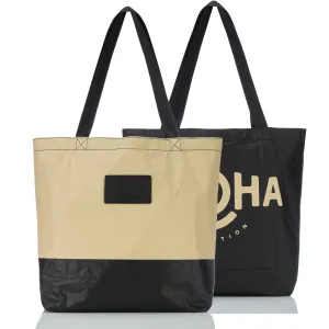 ALOHA TOTE BAG BLACK/DUNE