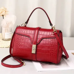 Amika Crocodile Pattern Satchel