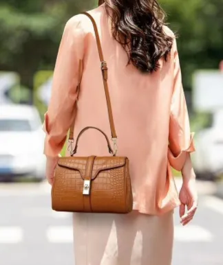 Amika Crocodile Pattern Satchel