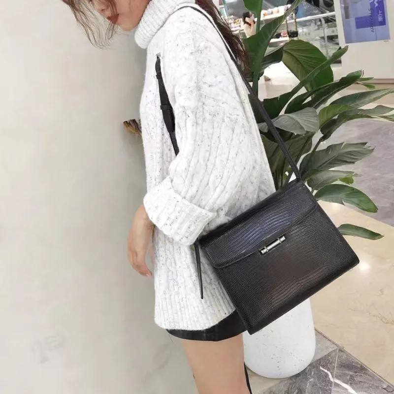 Amira Lizard Pattern Satchel