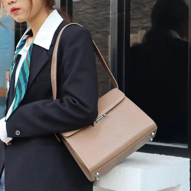 Amira Lizard Pattern Satchel