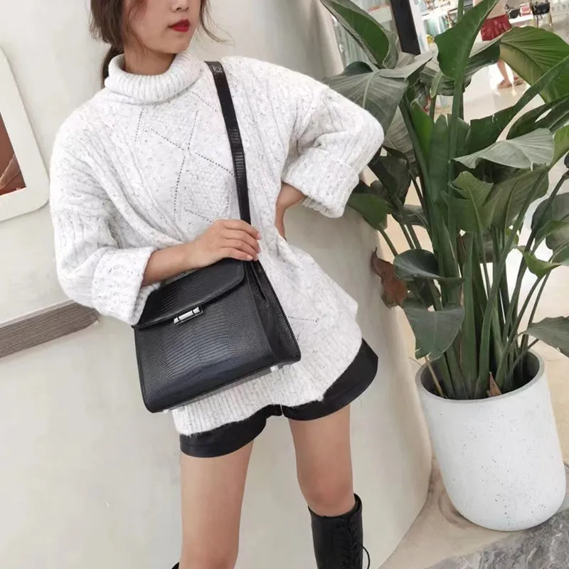 Amira Lizard Pattern Satchel