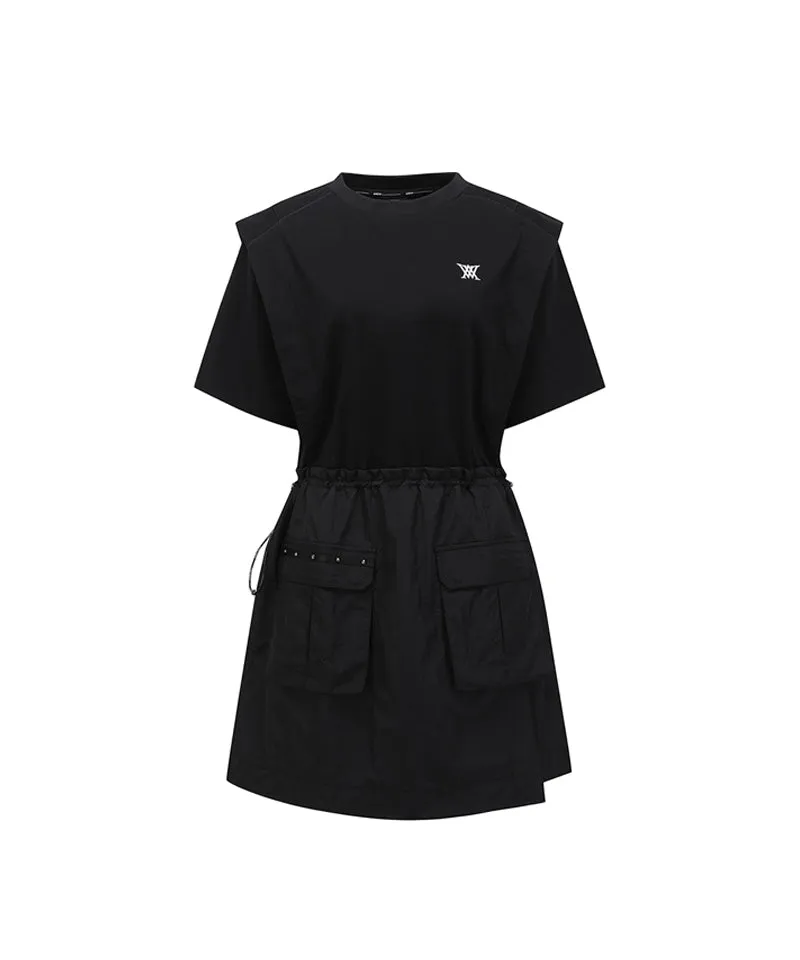 ANEW Golf Women's Jersey Mix One Piece - Black