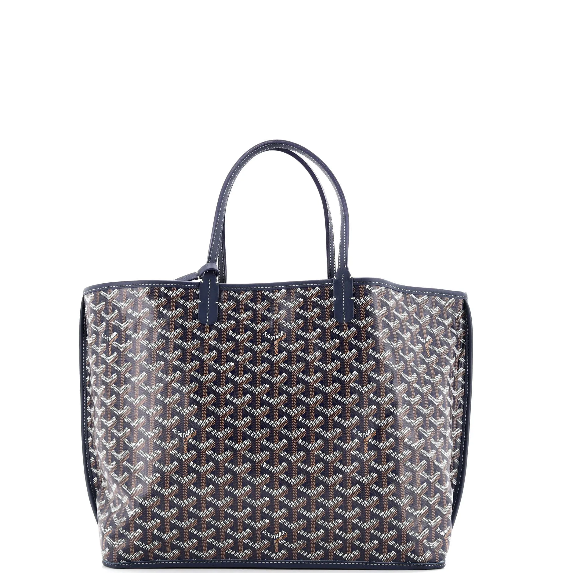 Anjou Reversible Tote Embroidered Coated Canvas PM