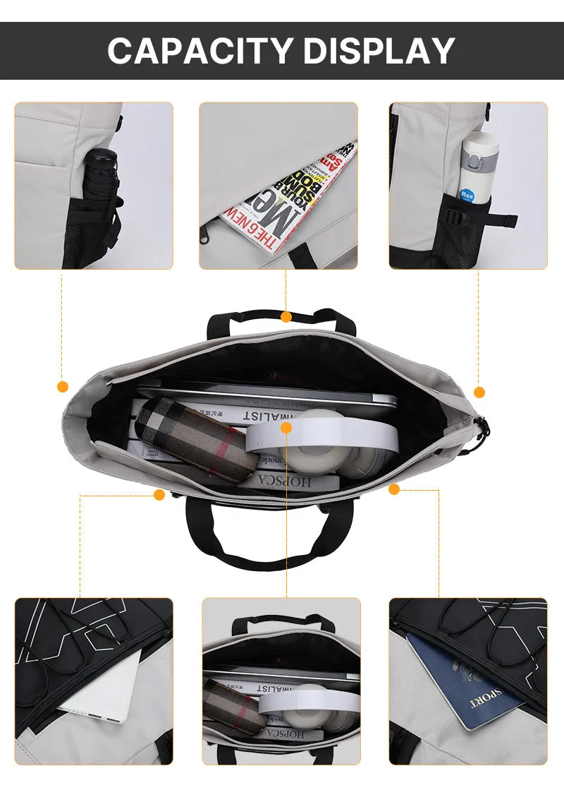 Aoking Large Capacity White Travel Bag Casual Bag XK3045