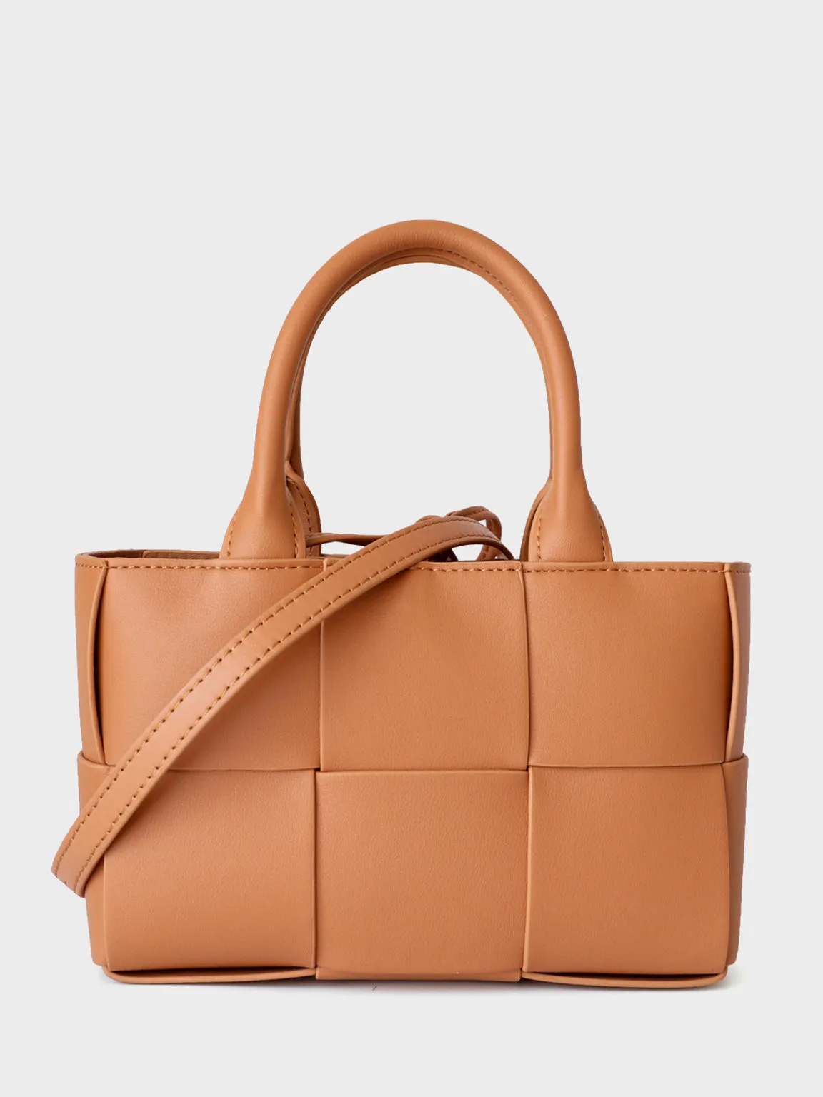Arco Tote Bag Square Woven Basket Bag Braiding Shoulder Bag